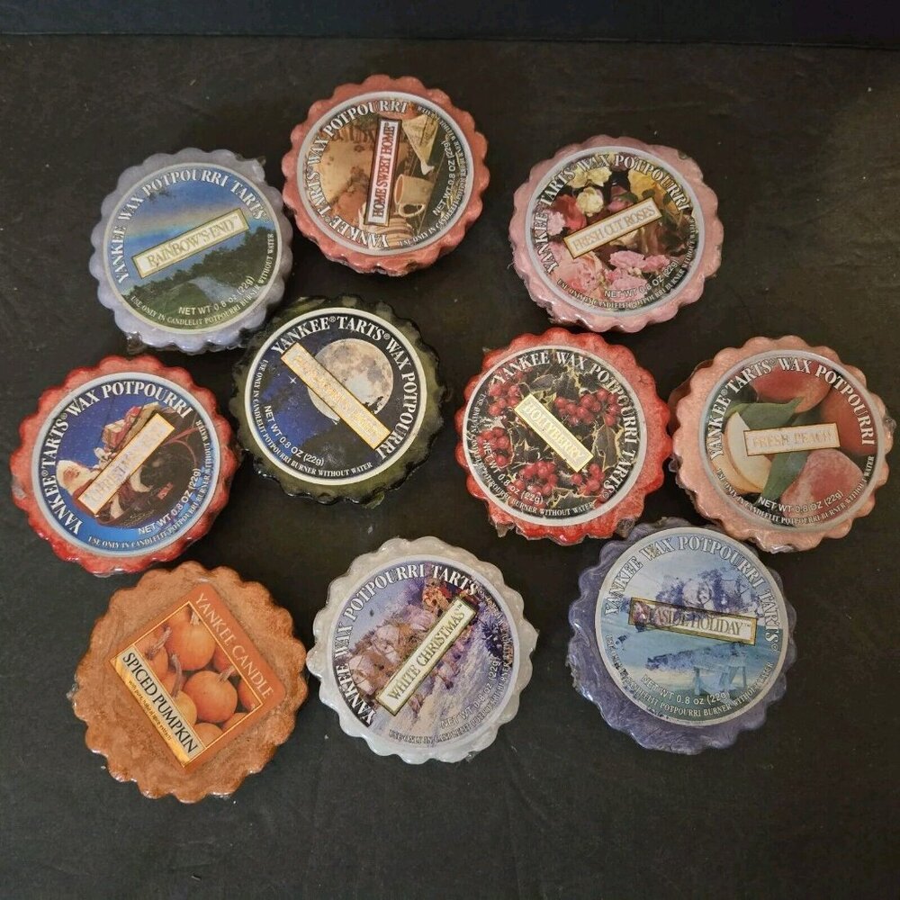 Yankee Candle Tarts Mixed Lot Of 10 Fall Christmas Summer Retired Wax Melts